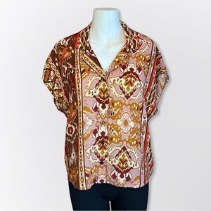 Cupcakes and Cashmere Tribal Kaftan Top Medium